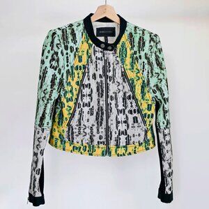 BCBGMaxAzria Multi-Color Bomber Jacket Small